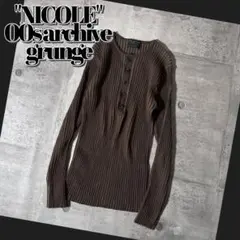 00s Nicole henry neck knit saw 亜熱帯 お兄系