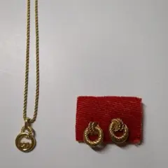 クリスチャンディオール　ツイストロープ ネックレスとイヤリングセット