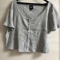 GAP グレー リブ素材 Tシャツ