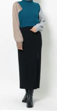 MURUA ムルーア アシンメトリーオフショルニット