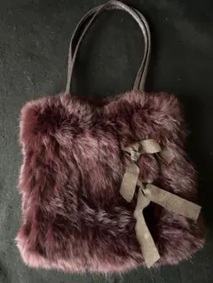 ラビットファーショルダーバック