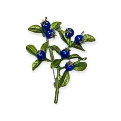 ブルーベリー ブローチ 青い実 ナチュラル 植物 上品 大人 かわいい