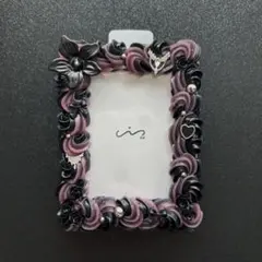 【B8 ホイップデコケース】Black×Pink｜Rose motif