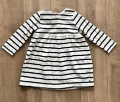 か*き様 PETIT BATEAU プチバトー ストライプ 長袖ワンピース シン