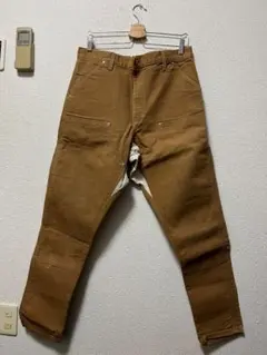 90s　USA製　カーハート　ダブルニー　ダック地ワークパンツ　/M　ブラウン