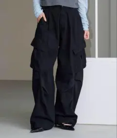 Kastane カスタネ ダックカーゴパンツ ブラック 0サイズのサムネイル