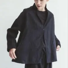 wafu デニム リネンデニム カーディガン ジャケット カバーオール