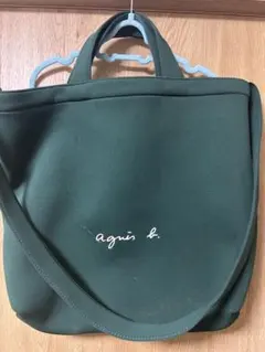 agnès b. グリーンショルダーバッグ