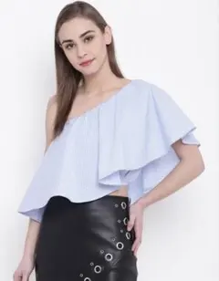 FOREVER 21 ワンショルダー ストライプ トップス