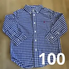 キッズ　ラルフローレン　長袖シャツ　チェックシャツ　4T 100 110