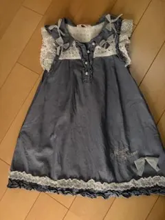 mezzo pianoノースリーブワンピース グレー