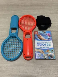 【Nintendo Switch Sports】未使用レッグバンド・ラケッ2本付