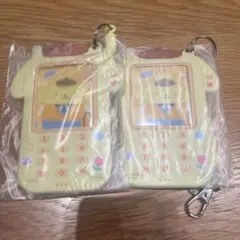 サンリオ ポムポムプリン ガラケー型パスケース トレカケース　2点セット