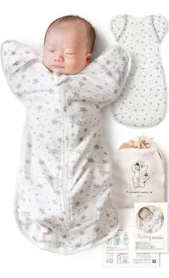 値下げ！！coperta ベビースリーパー スワドル　Sサイズ　星柄