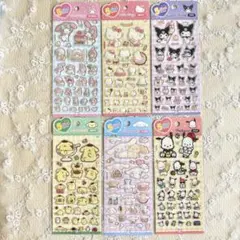 【韓国限定 正規品】サンリオ 5サイズ ステッカー シール 6シートセット 6枚