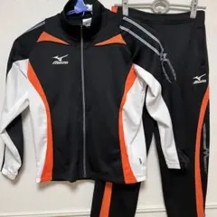 【美品】ミズノ MIZUNO ジャージ 上下セットアップ Mサイズ オレンジ 黒