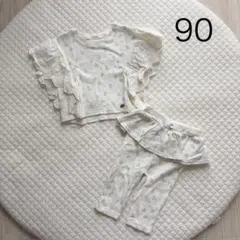 【未使用】テータテート　花柄　セットアップ　90のサムネイル