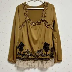 axes femme アクシーズファム トップス　黄色　長袖　M
