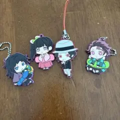 鬼滅の刃 冨岡義勇 鬼舞辻無惨 竈門炭治郎 栗花落カナヲ ラバーストラップ