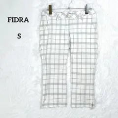 フィドラ チェック クロップドパンツ ストレッチ ゴルフウエア ホワイト 『S』のサムネイル