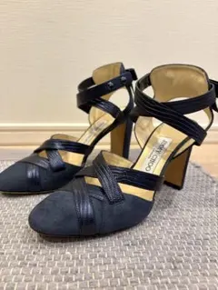 JIMMY CHOO ネイビー スエード パンプス ストラップのサムネイル