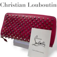 クリスチャン・ルブタン　ジッピーウォレット　ラウンドファスナー　ピンク