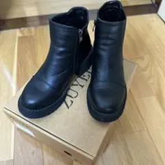 ZUYYEE 黒 サイドゴアブーツ 中ヒール