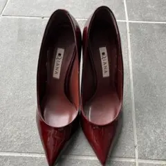 ダイアナ　エナメル　ポインテッドトゥパンプス ボルドー　23cm