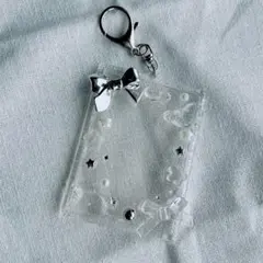 B8トレカケース　キーホルダー　k-pop リボン　韓国　雲