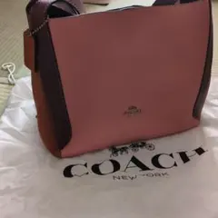 COACH /ピンク レザー ショルダーバッグ