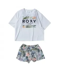 roxy キッズ　水着　ラッシュガード　ビキニ　3点セット　白　140
