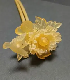 アンティーク簪アンティーク髪飾り鳥 水牛甲セルロイド？大正ロマンアンティーク着物
