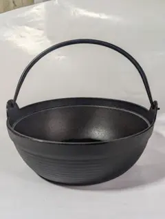 （押し下）南部鉄器　池永鋳鉄製 吊り下げ式 囲炉裏鍋 本体のサムネイル