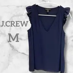 美品 ⭐️【M-Ｌ】J.CREW ネイビー Vネック ノースリーブ 4 ノーカラー