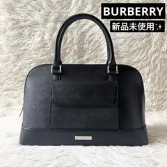 新品✨Burberry バーバリー　トートバッグ　ノバチェック　レザー　ブラック