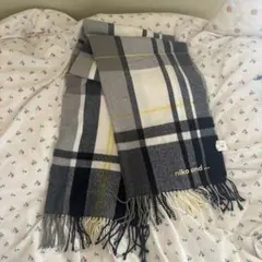 niko and .. チェック柄マフラー