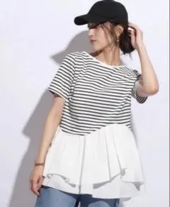 【美品】Mystrada ペプラムドッキングカットソーのサムネイル