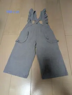 センス・オブ・ワンダーグレー フリル付きサロペットパンツ 100cm