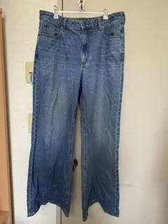 GU ワイドデニムパンツ ブルー XLのサムネイル