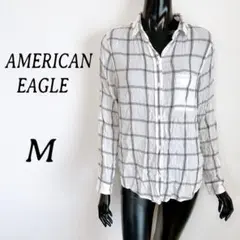 アメリカンイーグル ボーイフレンドフィット チェック 長袖 シャツ Mのサムネイル