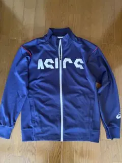 ASICS ネイビー ジャージジャケット Mサイズ