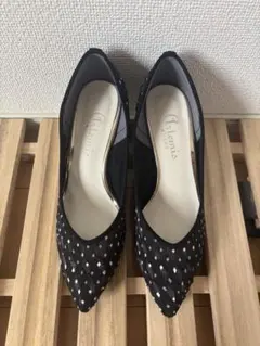 美品❤️artemis DIANA パンプス ドット柄 メッシュ　ポインテッドトゥのサムネイル