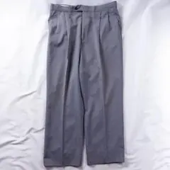 ビンテージ古着 80s 2タック チェック レトロ タロン ワイドスラックス