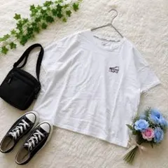 コンバース ꕤ 刺繍Tシャツ 半袖 カットソー 白 こんばーす ゆるだぼ 綿のサムネイル