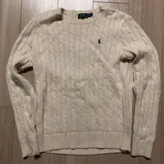 Polo Ralph Lauren ケーブルニットセーター M アイボリー