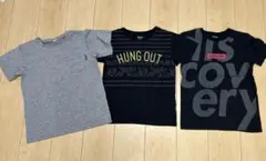 キッズ　140㎝　Tシャツ　半袖　3枚セット　ブラック　グレー