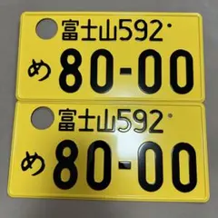 鑑賞用 ナンバープレート 富士山 8899 二枚セット - メルカリ
