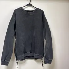 ZARA ダークグレー ジッパー付きクルーネックトレーナー