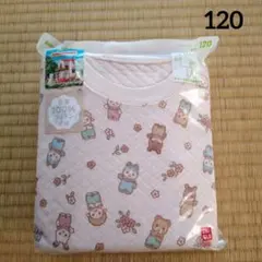 120 ユニクロ キルトパジャマ シルバニアファミリー ピンク