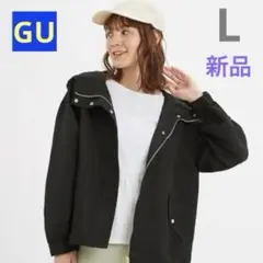 新品　GU マウンテンパーカー　アウター　オーバーサイズ　ブルゾン　マンパ　黒